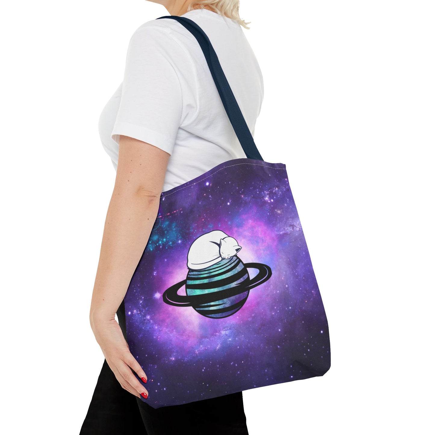 Kitty Sleeping in Space Tote