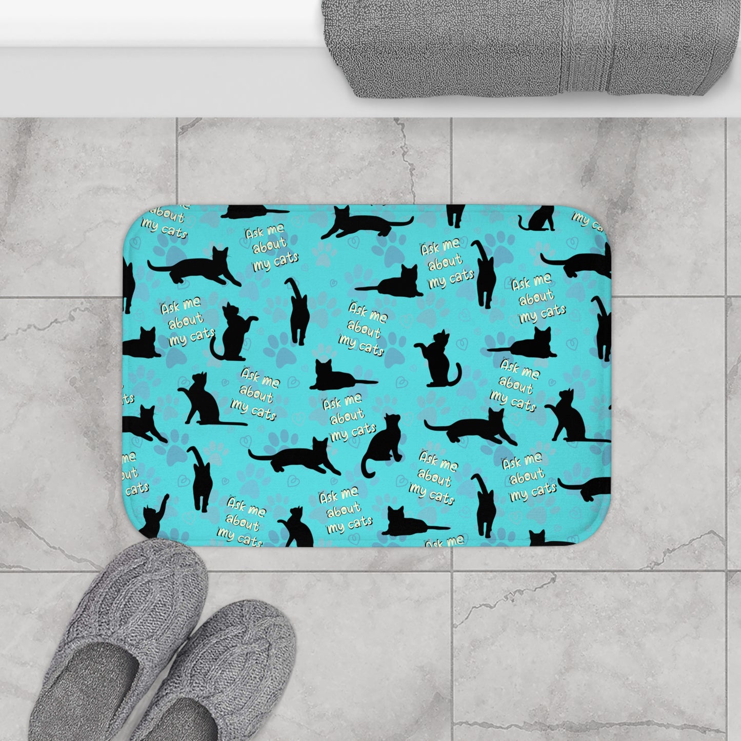Ask Me About My Cats Bath Mat
