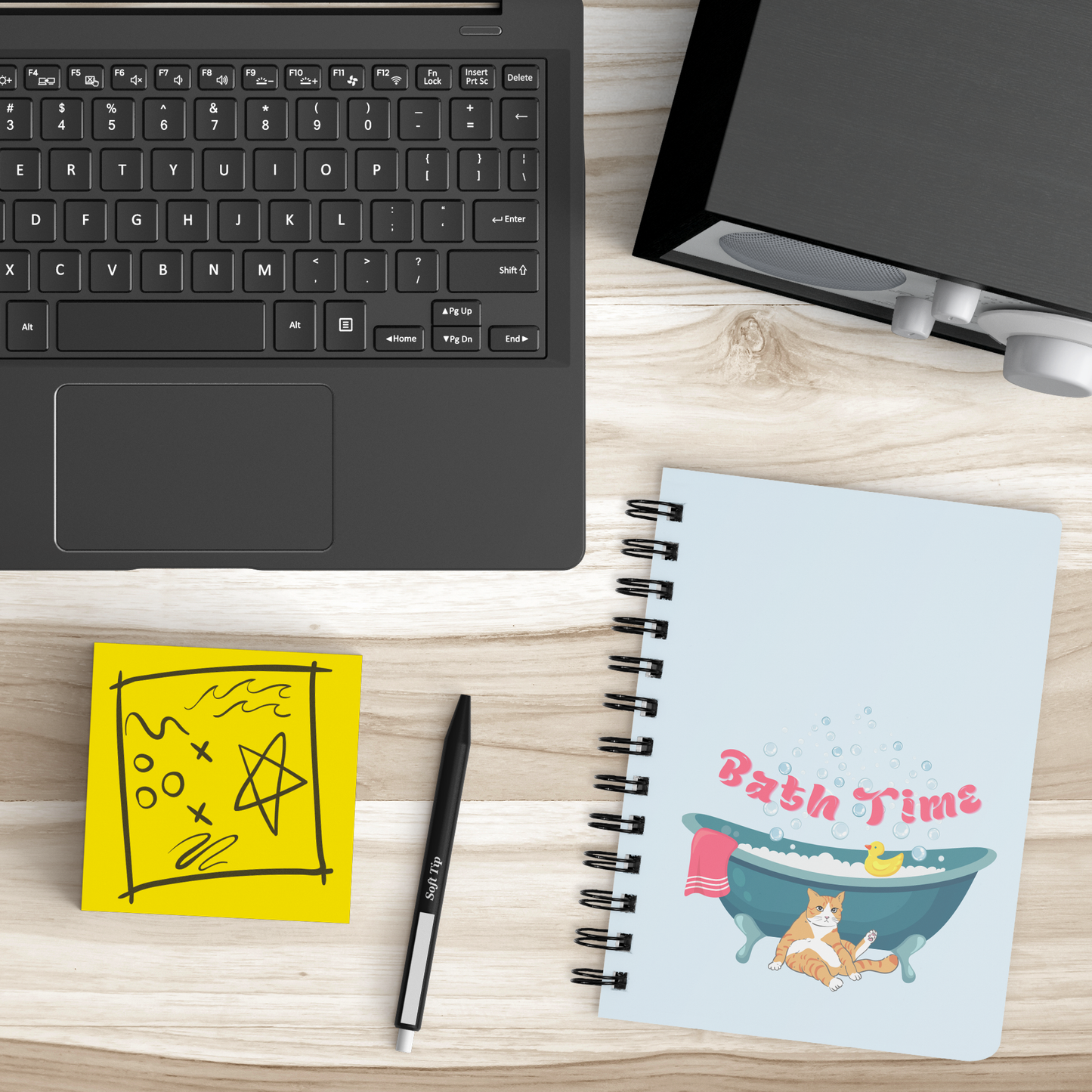 Bath_Time_-_Orange_Cat_Spiralbound_Noteb_SB_Lifestyle_Mockup.png