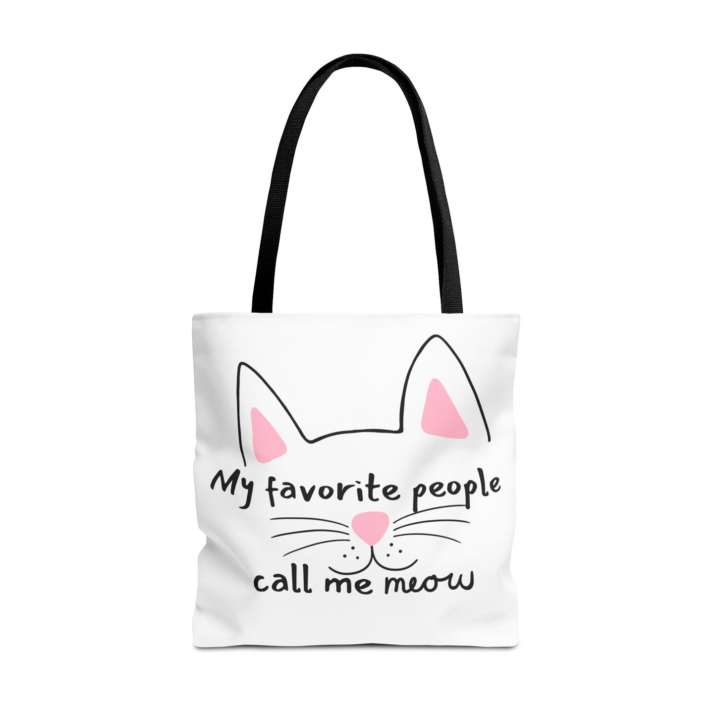 Cat Lover Tote Bag - My Favorite People Call Me Meow Cute Kitty Tote