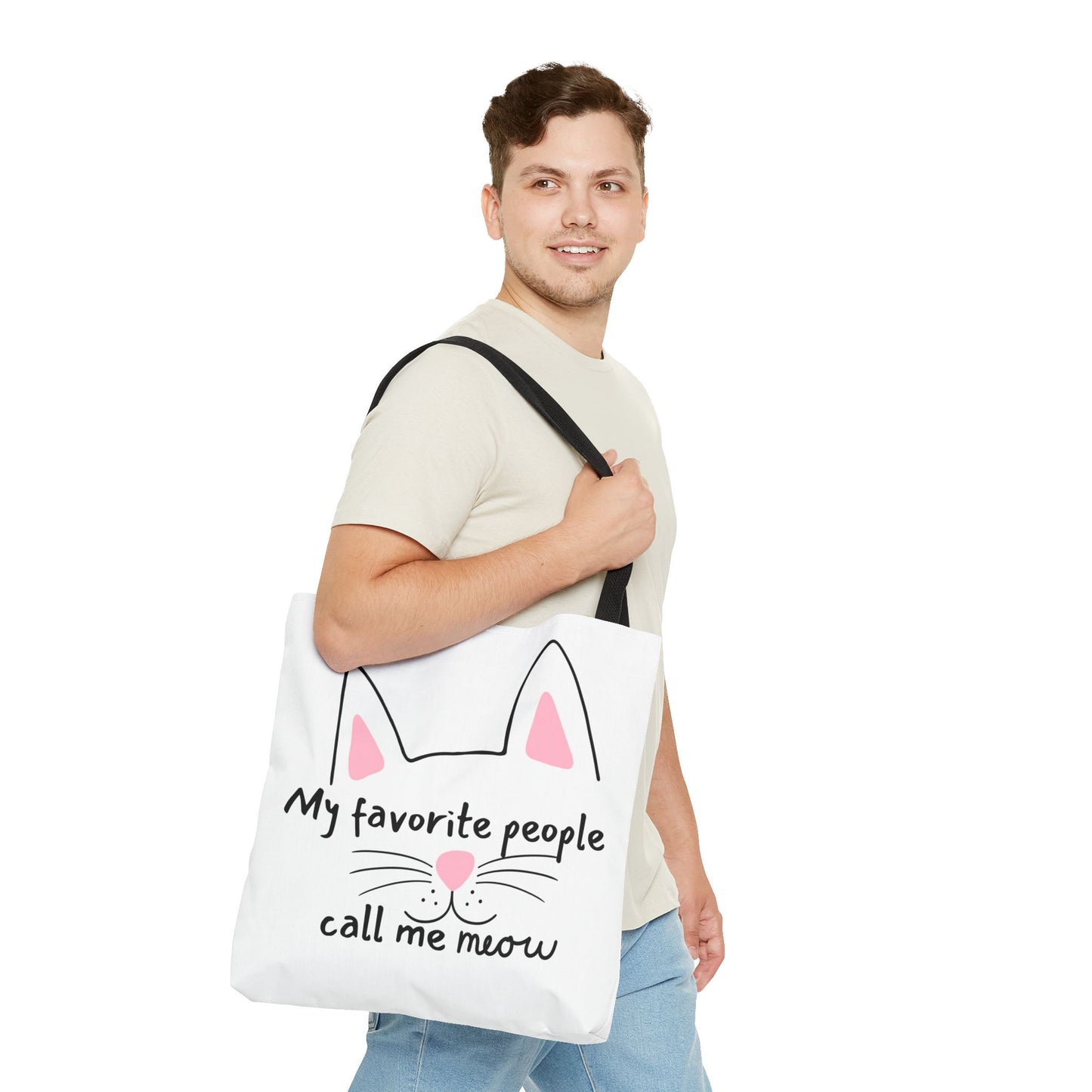 Cat Lover Tote Bag - My Favorite People Call Me Meow Cute Kitty Tote