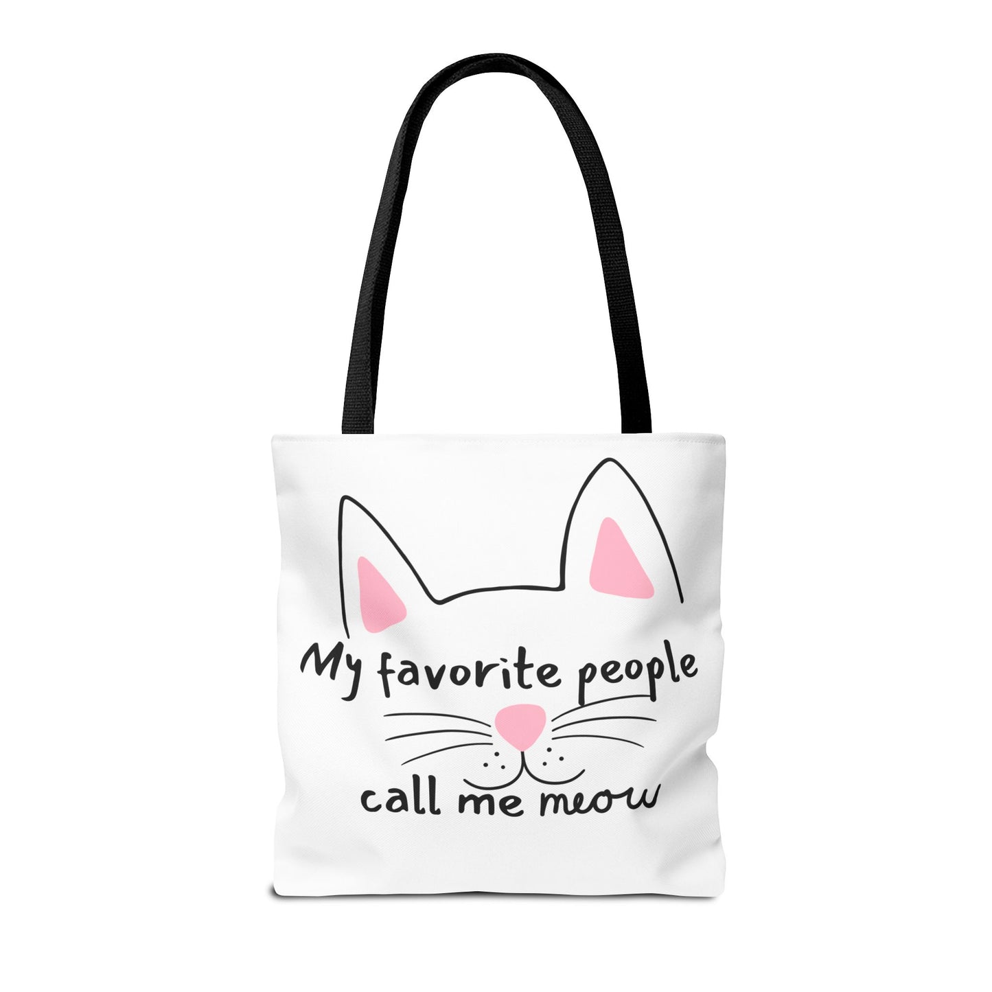 Cat Lover Tote Bag - My Favorite People Call Me Meow Cute Kitty Tote