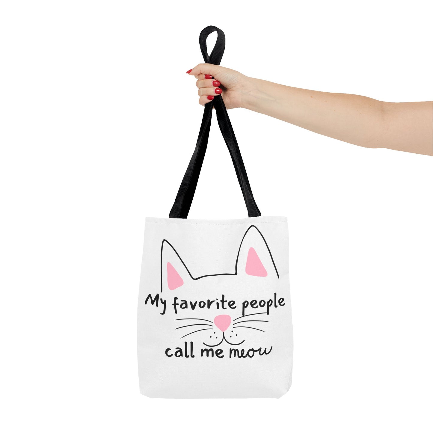Cat Lover Tote Bag - My Favorite People Call Me Meow Cute Kitty Tote