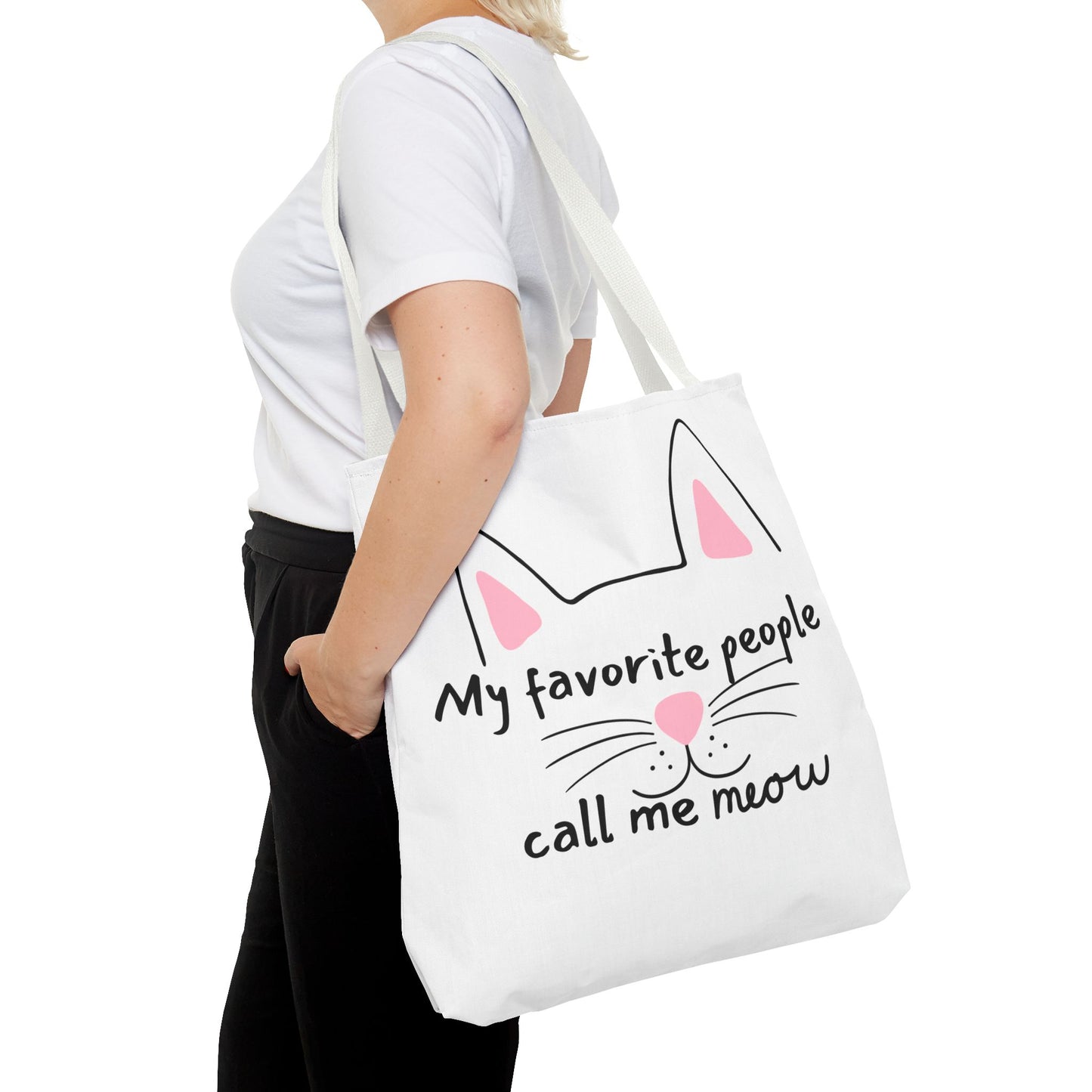 Cat Lover Tote Bag - My Favorite People Call Me Meow Cute Kitty Tote