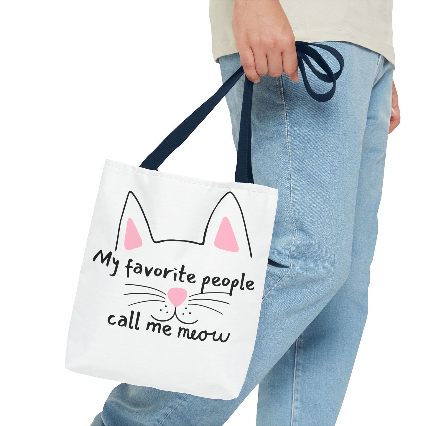 Cat Lover Tote Bag - My Favorite People Call Me Meow Cute Kitty Tote