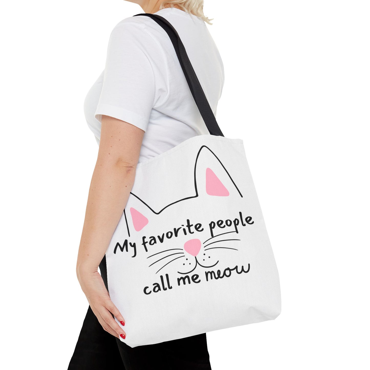 Cat Lover Tote Bag - My Favorite People Call Me Meow Cute Kitty Tote
