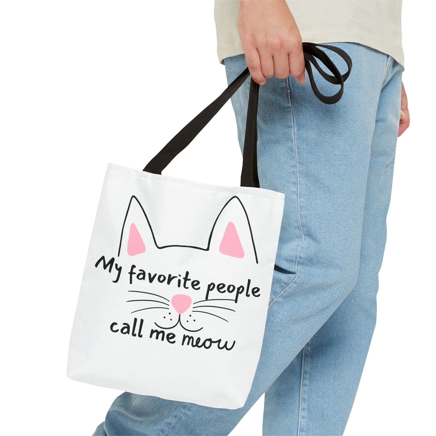 Cat Lover Tote Bag - My Favorite People Call Me Meow Cute Kitty Tote