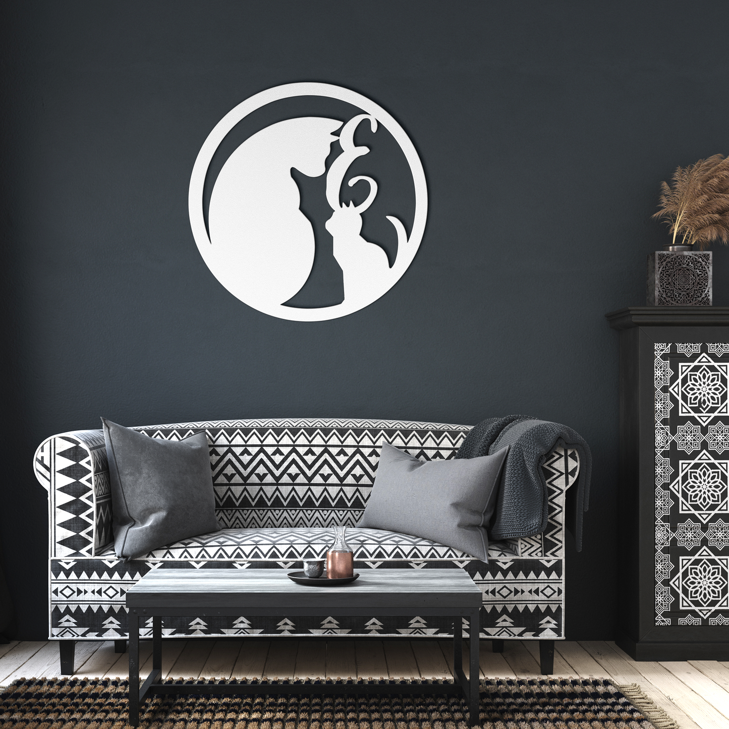Metal_Cat_Sign_-_Monogram_E_White_Dark_Living_Room_Mockup.png