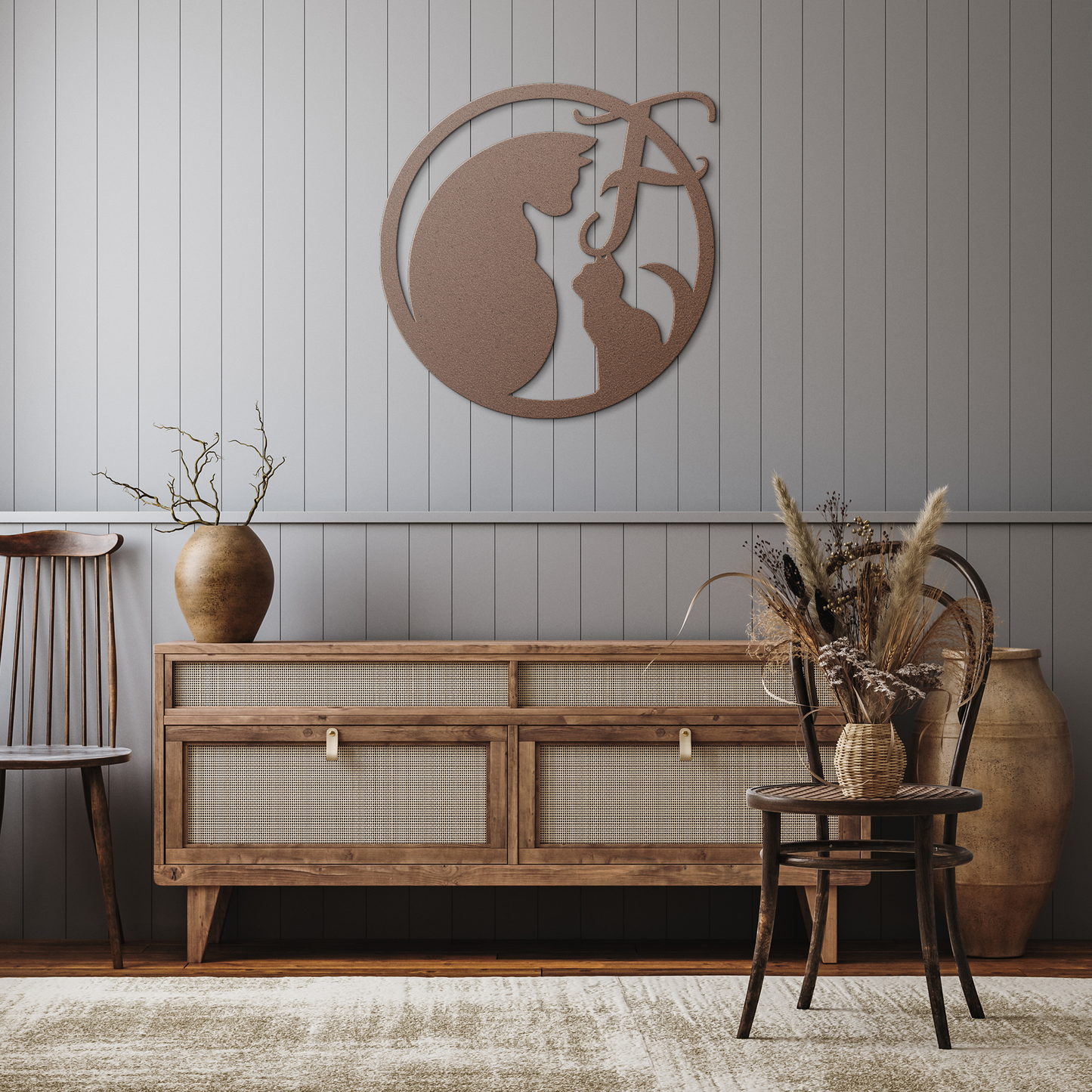 Metal_Cat_Sign_-_Monogram_F_Copper_Rustic_Hallway_Mockup.png
