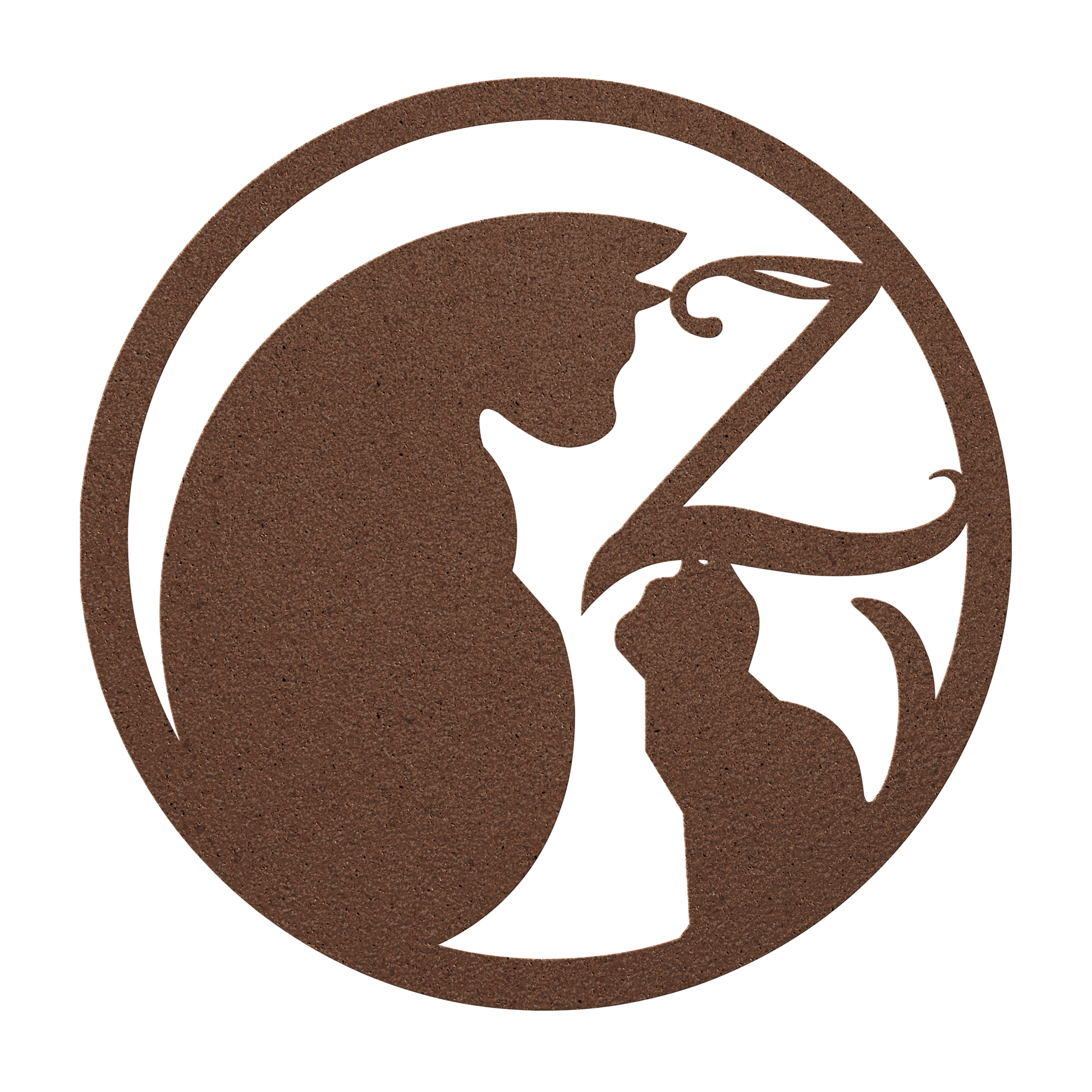 Metal_Cat_Sign_-_Monogram_Z_Copper_Transparent_Mockup.png