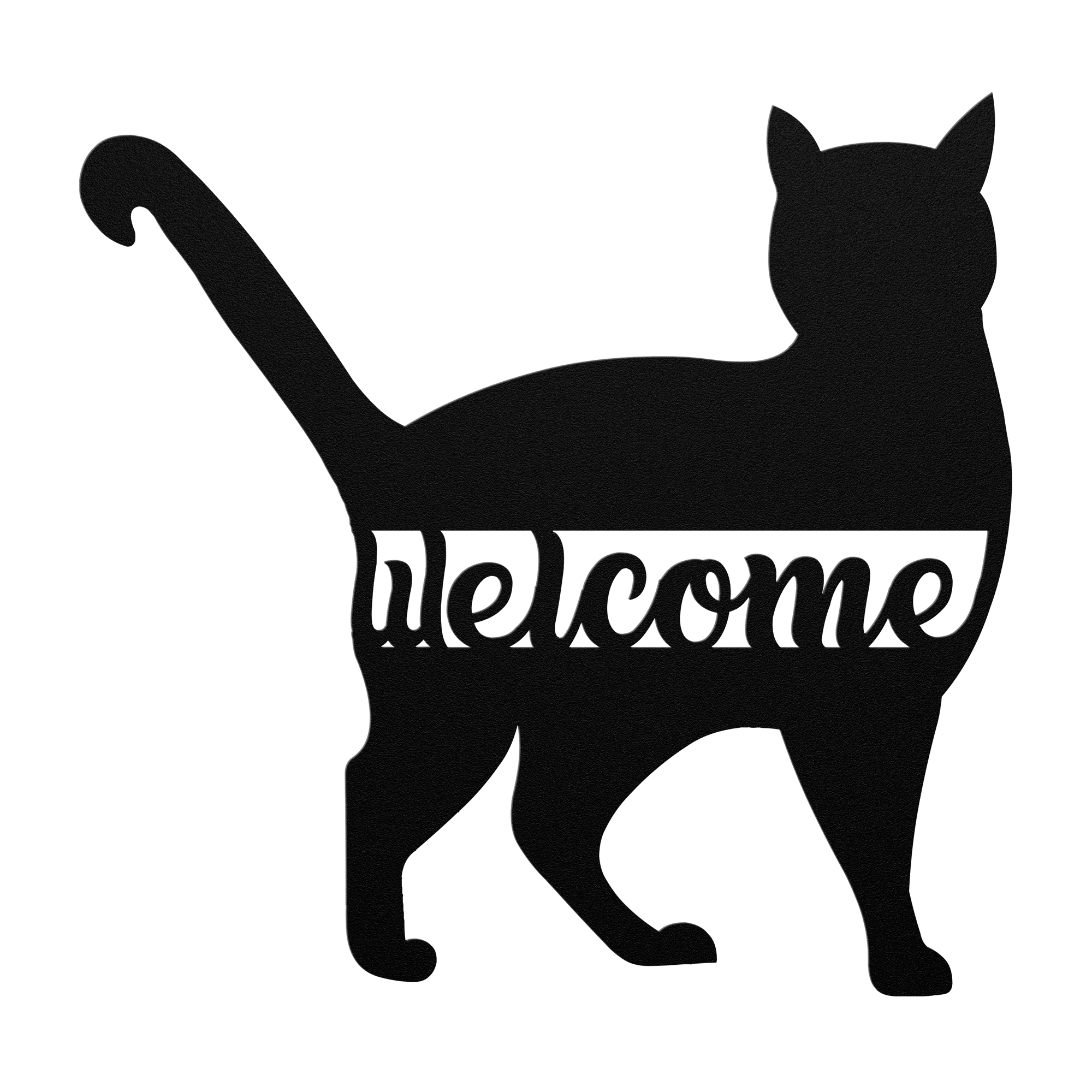 Sign Language Cat Sillouette Hand Wave Cat Peace Wave Decal Hand