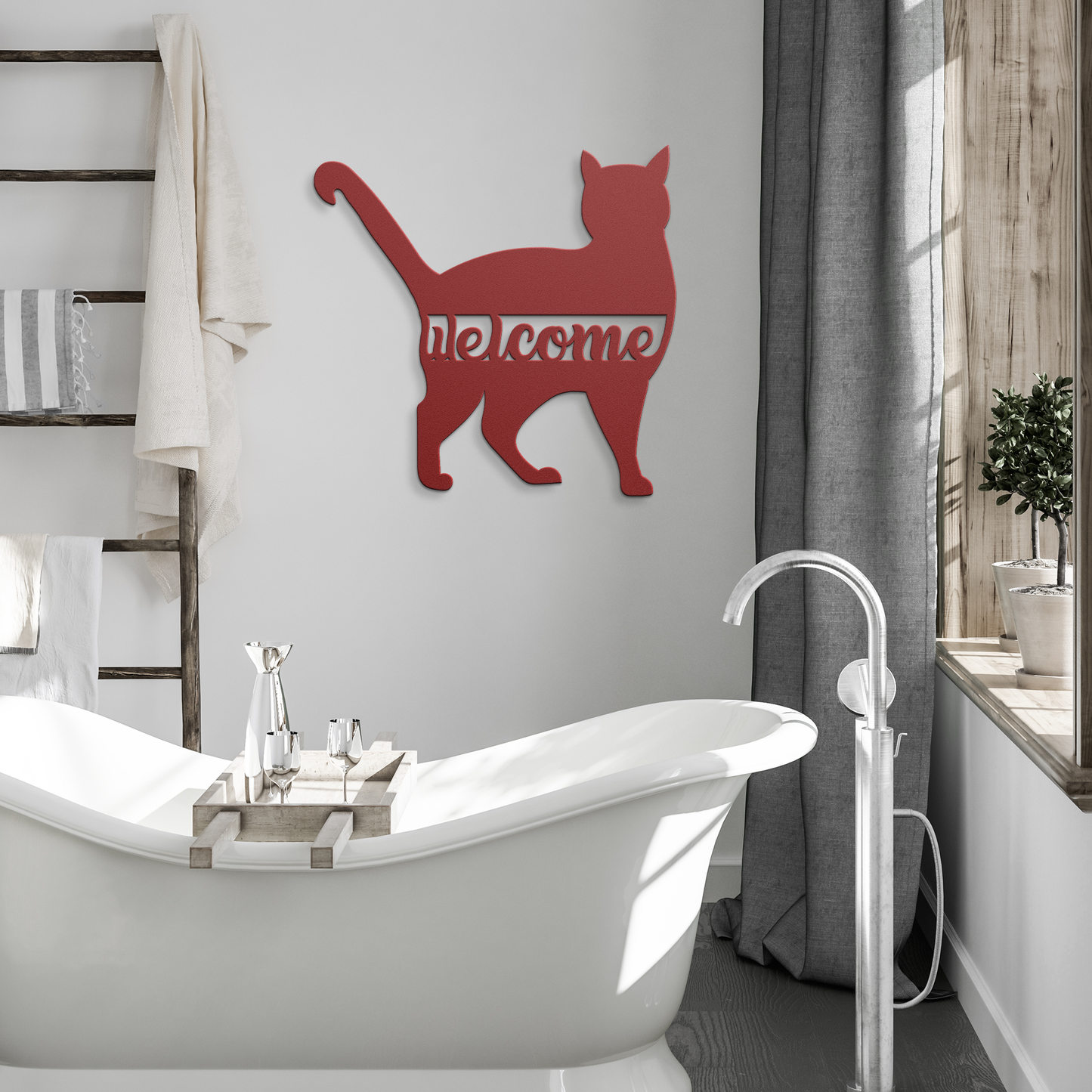 Metal_Cat_Welcome_Sign_Pet_Lover_Home_D_Red_Modern_Bathroom_Mockup.png